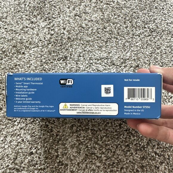 Emerson Sensi Smart Programmable Thermostat - White (ST55U) New - Picture 2 of 6